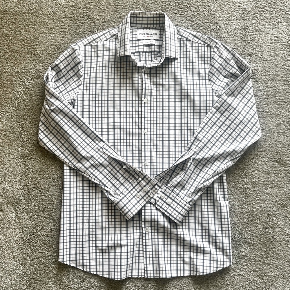 NWOT Mizzen + Main Men’s XL Leeward Trim Fit Dress Shirt